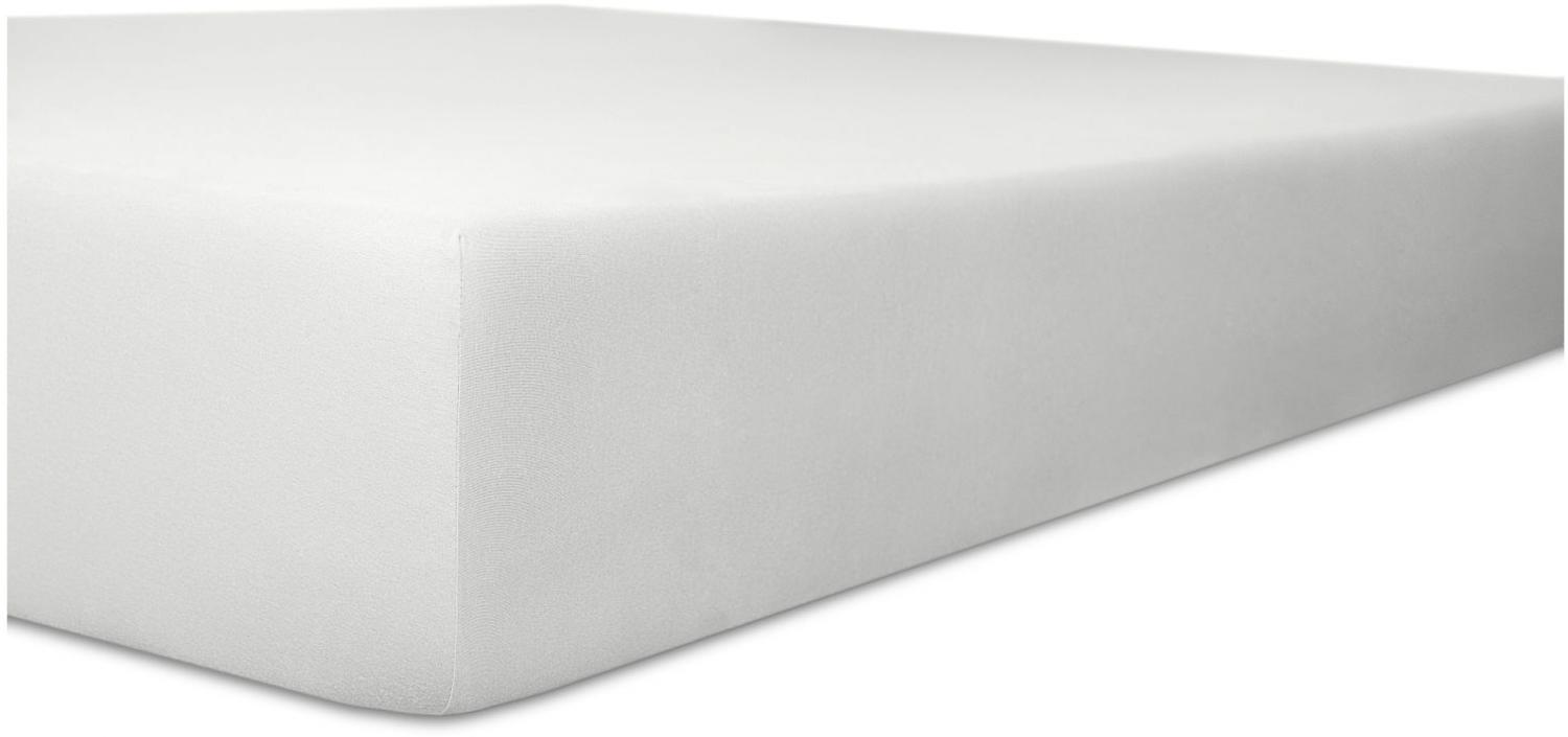 Kneer Vario-Stretch Spannbetttuch für Matratzen bis 30 cm Höhe Qualität 22 Farbe weiß 140-160x200-220 cm Bild 1