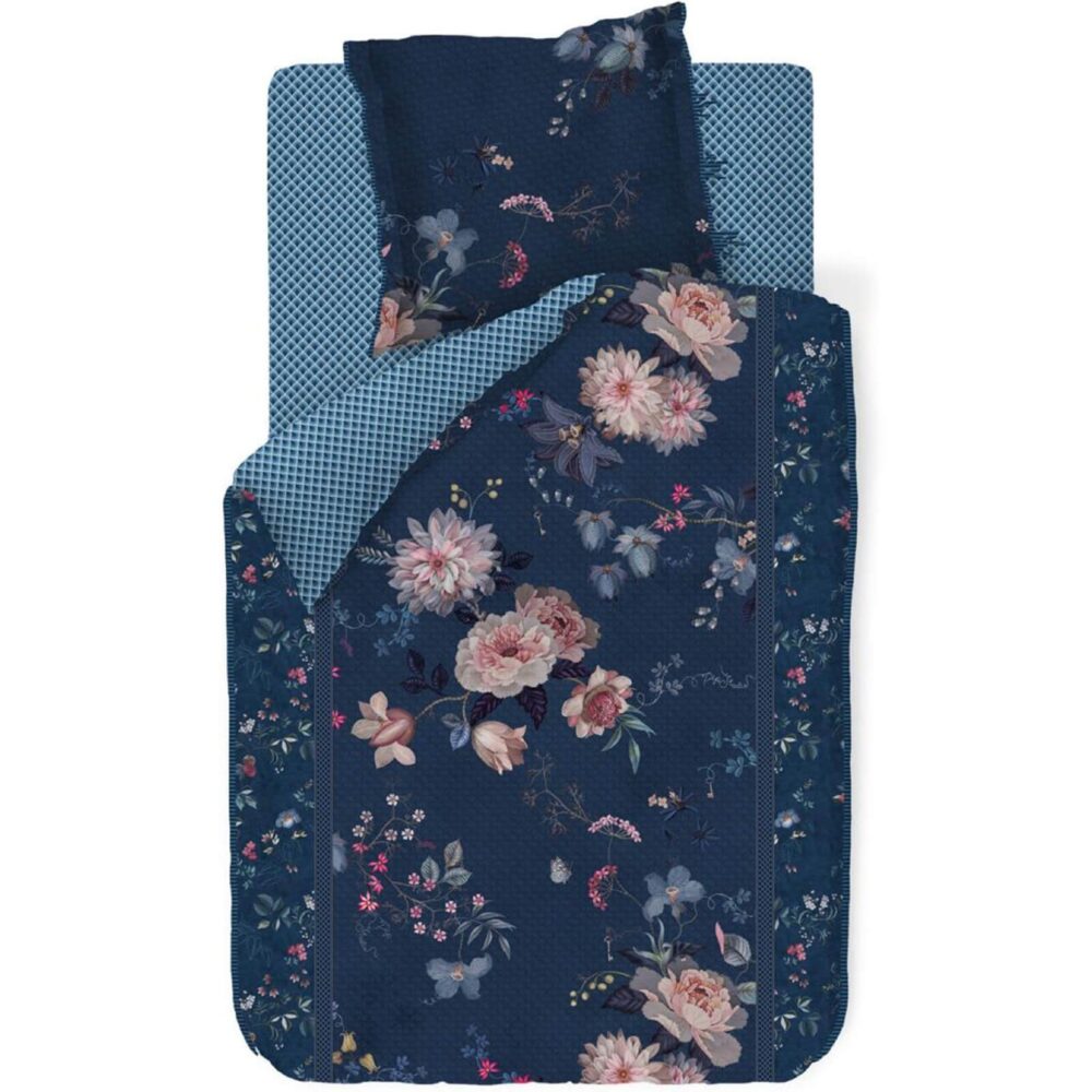 Pip Studio Bettwäsche Tokyo Bouquet Dark Blue 155 x 220 + 80 x 80 cm Bild 1