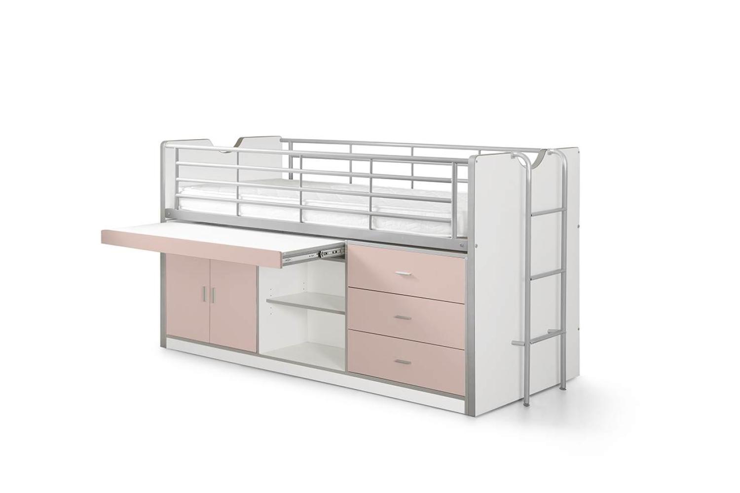 Vipack 'Bonny' Multifunktionsbett weiß/rosa Bild 1