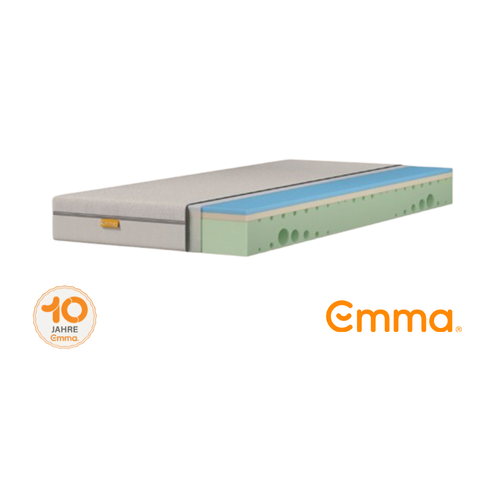 Emma 'One Medium' Kaltschaummatratze, 140x200 cm, 85 % Polyester / 15 % Polypropylen weiß Bild 1
