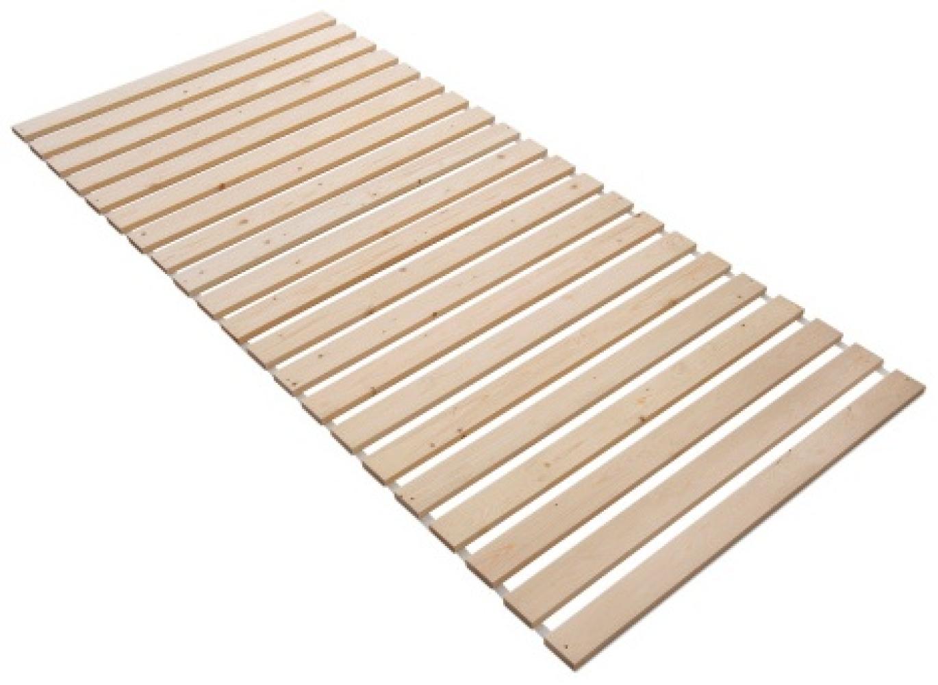 MaDeRa Natura XXL Rollrost, Massives Fichtenholz, unbehandelt,auch f. Kinder- Babybetten, Wohnmobile : 70 x 140 cm, 14 Leisten Bild 1