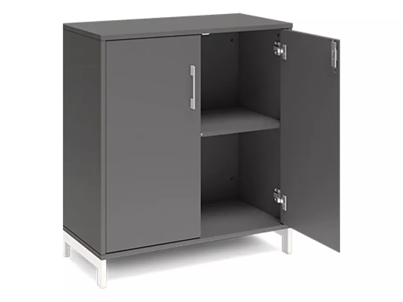 Büroschrank DNA 800x890 mm Anthrazit/Weiß 2A4/2A4 Bild 1