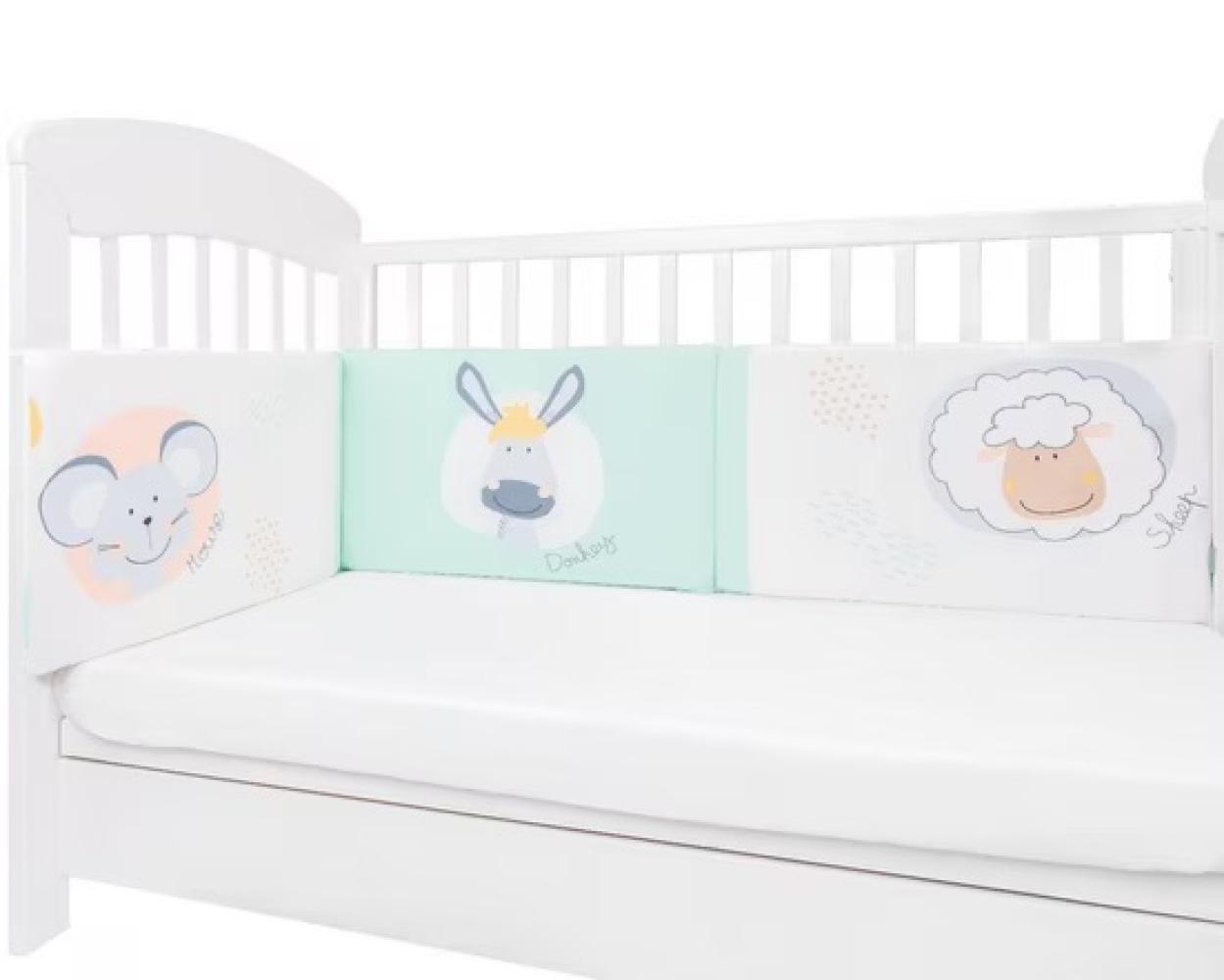 Kikkaboo Nestchen my Home Babybett 140 x 70 cm Bettumrandung 210 cm Baumwolle grün Bild 1