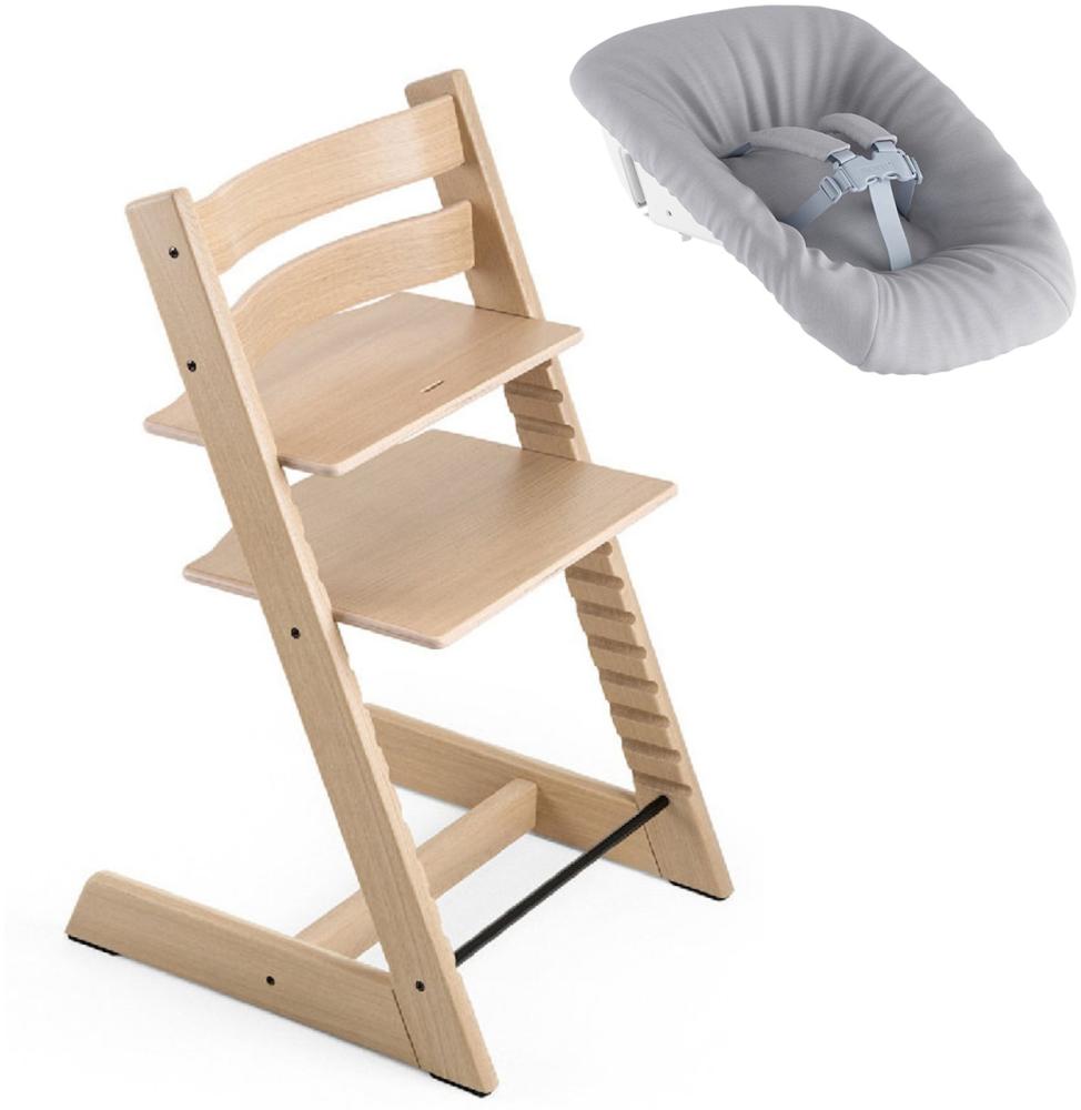 Stokke 'Tripp Trapp' Hochstuhl, oak natur, höhenverstellbar, Buche, inkl. Newborn Set™ Bild 1