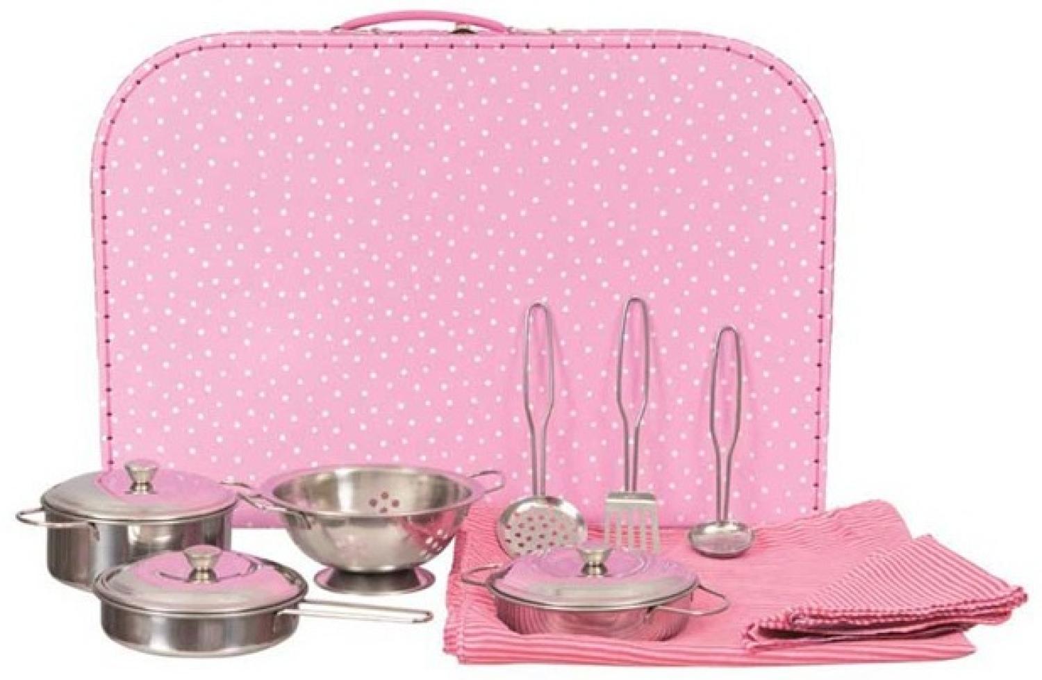 Topf- und Sieb-Set im Koffer, pink Bild 1