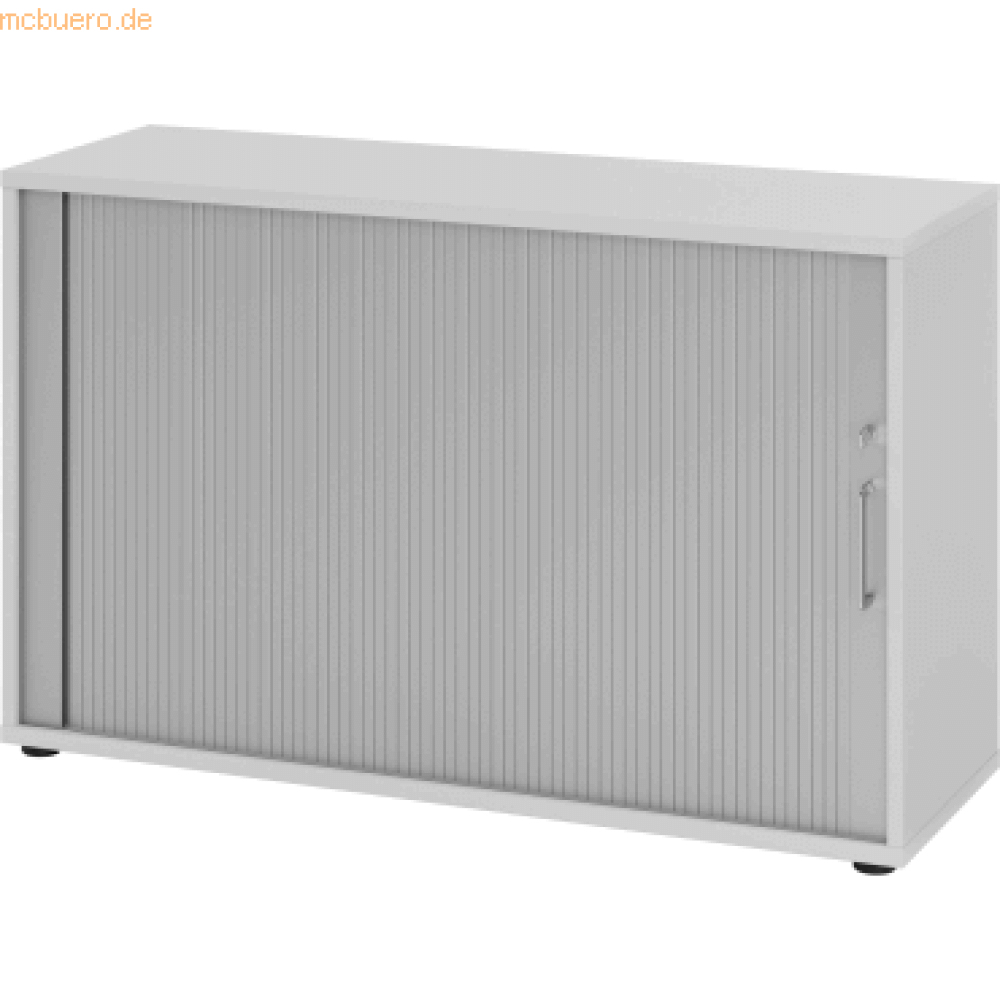 Rolladenschrank 2 OH BxTxH 120x40x74,8cm Griff BS Grau/Silb Bild 1