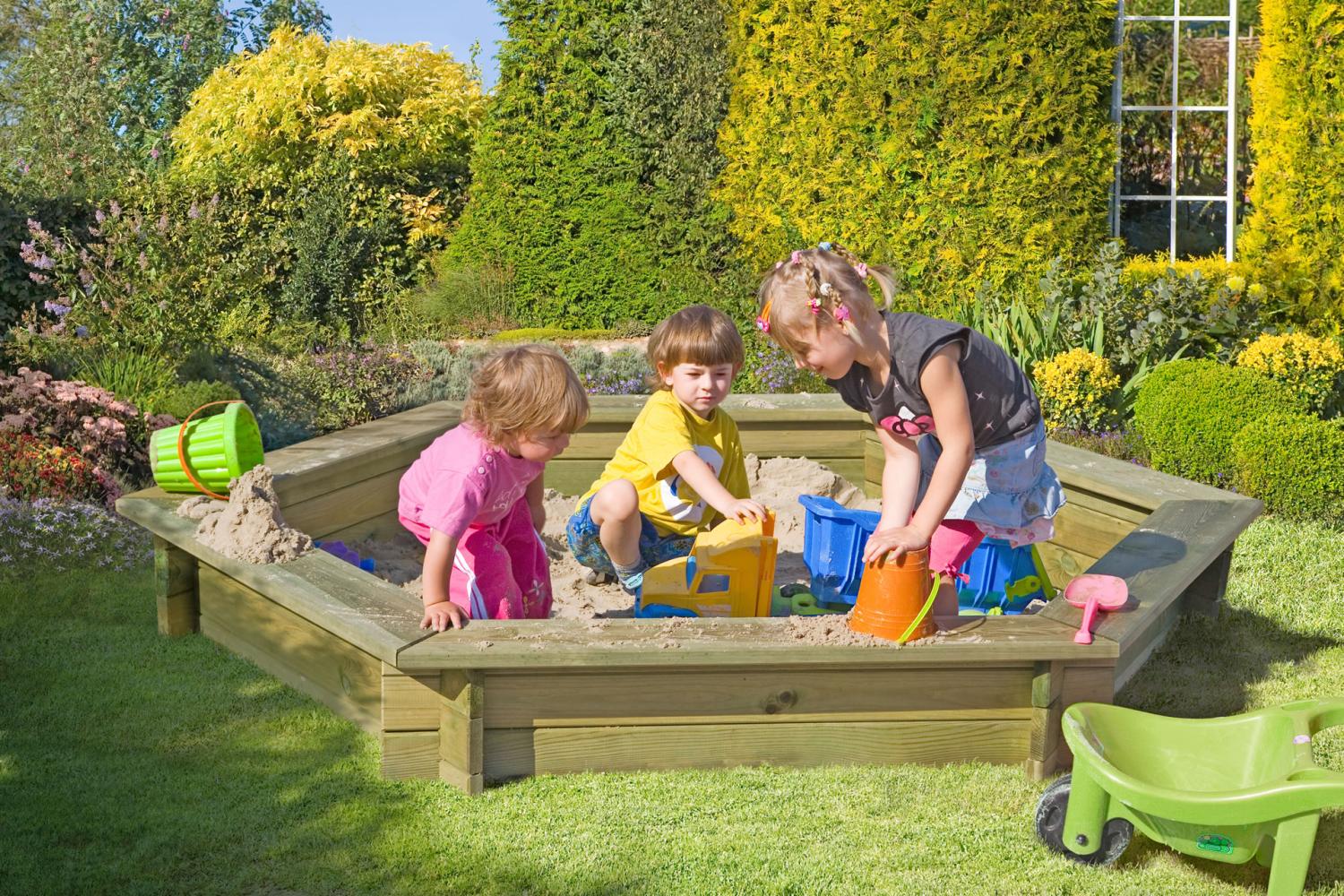 \"Sandkasten Patrick Ø 230cm aus Kiefernholz\" Bild 1