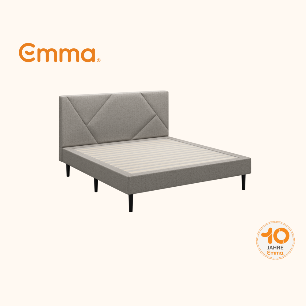 Set Emma 'Cocoon Plus' Bett, 160x200 cm, 100% Polyester, Grau und Emma One Medium Bild 1