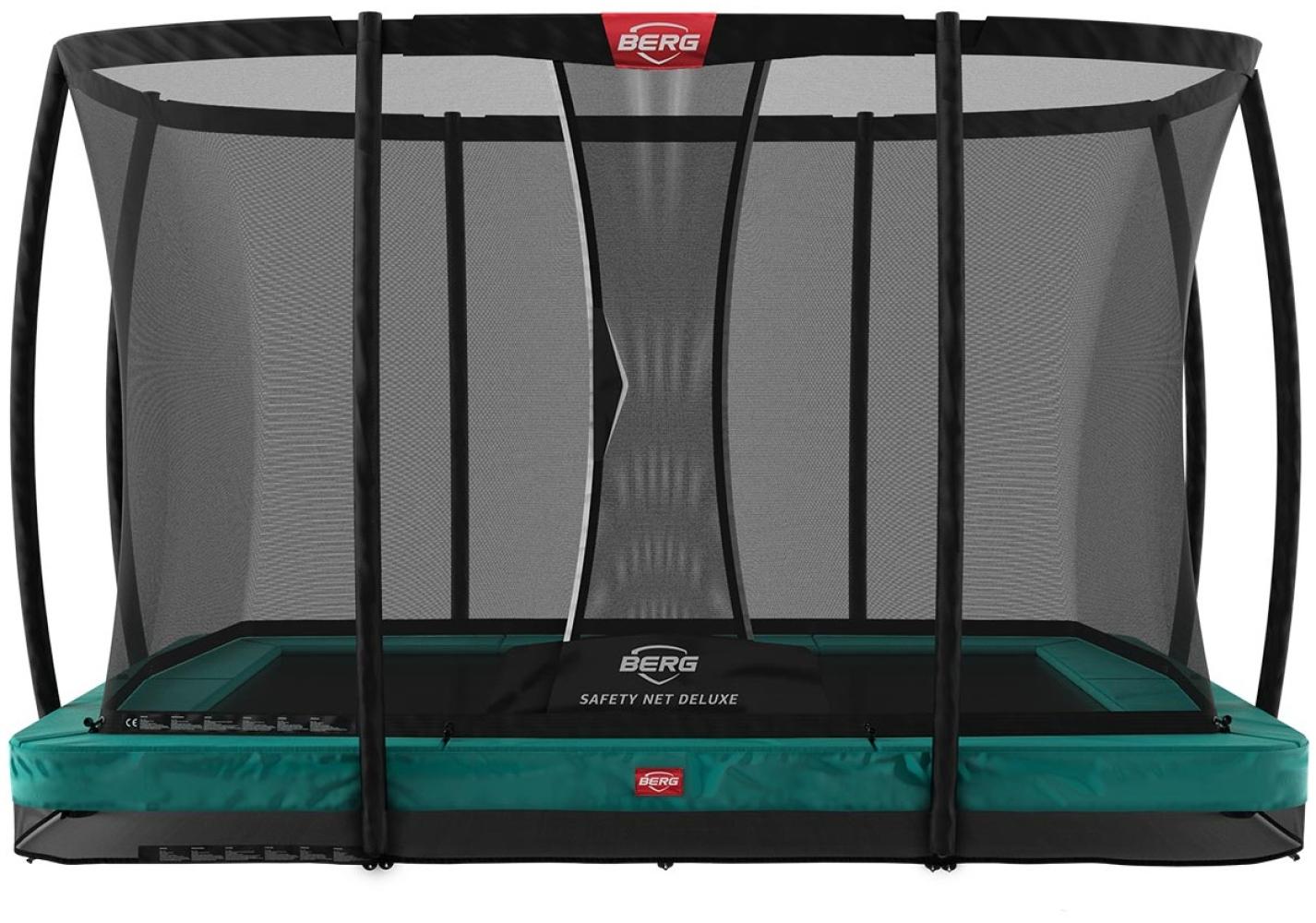 Berg Ultim Champion Trampolin InGround Grün 330 cm, Sicherheitsnetz Deluxe Bild 1