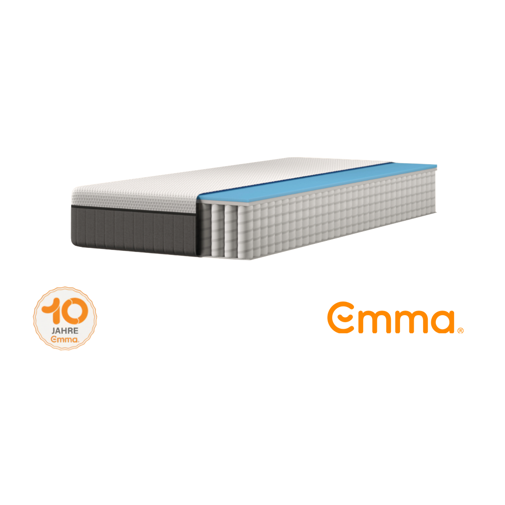 Emma 'Original v2' Taschenfederkernmatratze, 140x200 cm, 85 % Polyester / 15 % Polypropylen, Weiß Bild 1