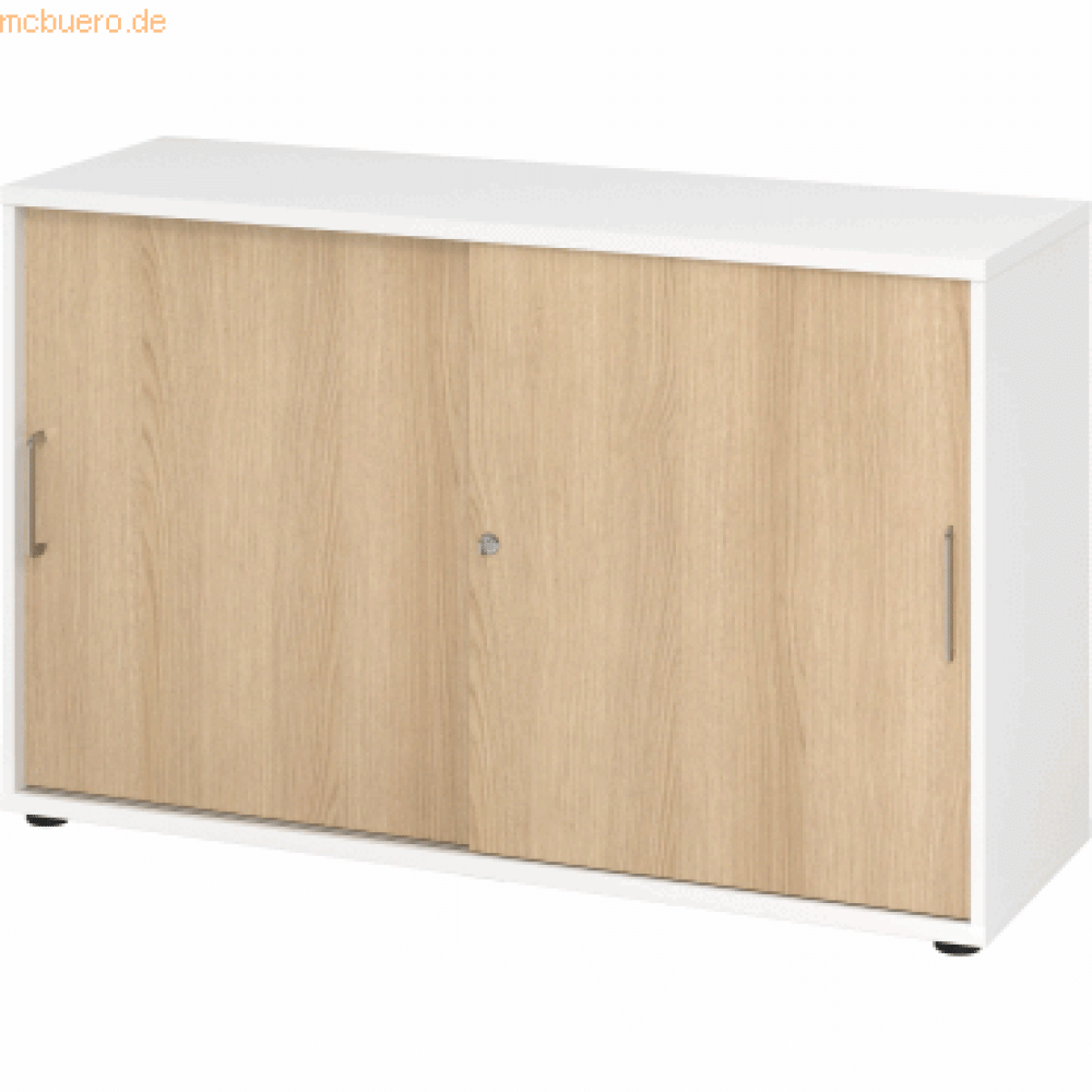 mcbuero. de Schiebetürschrank Derie 9 2 OH BxTxH 120x40x74,8cm Griff BS Bild 1