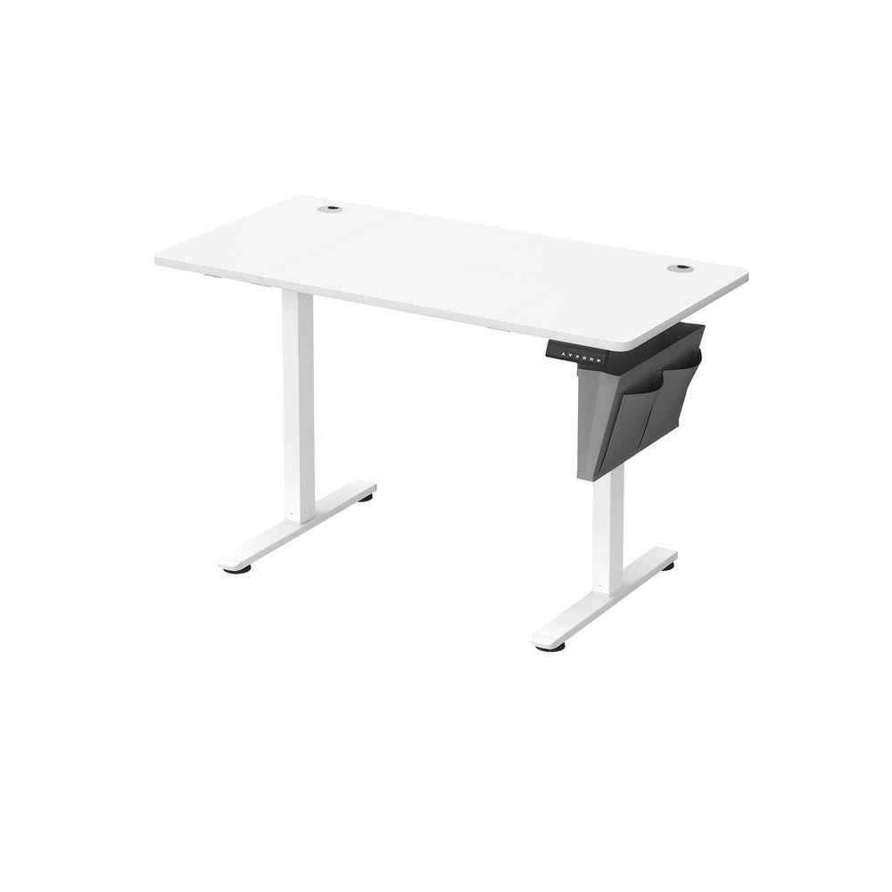 Songmics Höhenverstellbarer Schreibtisch elektrisch, 60 x 120 x (72-120) cm, Verstellbarer Tisch, Memory-Funktion für 4 Höhen, für Homeoffice, Arbeitszimmer, wolkenweiß Bild 1