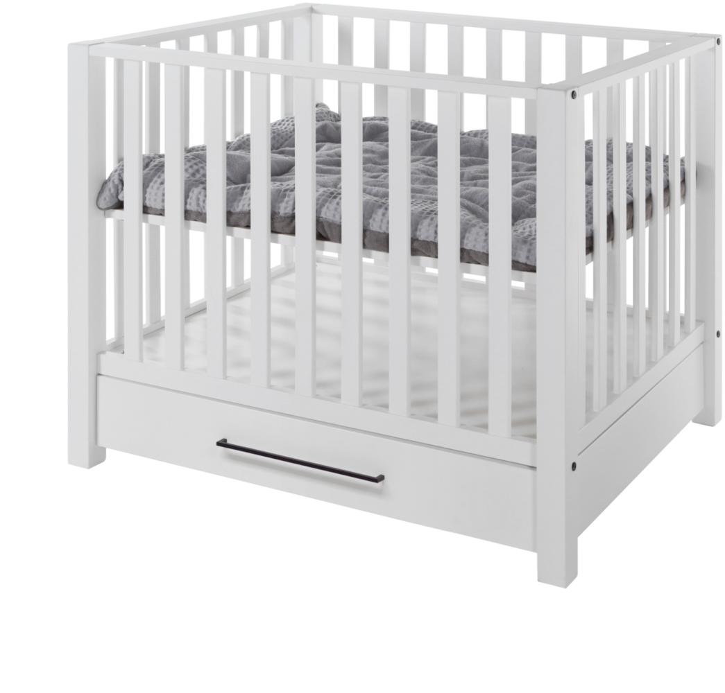 Europe Baby Laufstall Casper mit Schublade Mattweiß Bild 1