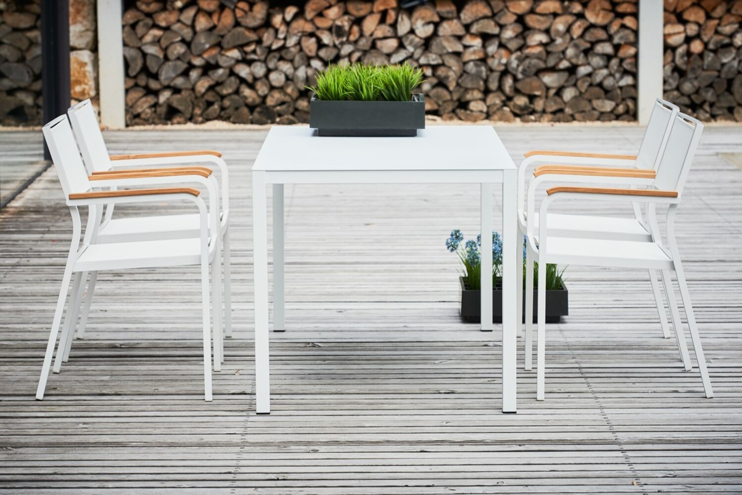 Aria Outdoor-Tisch 160 x 80 x 75 weiß Bild 1