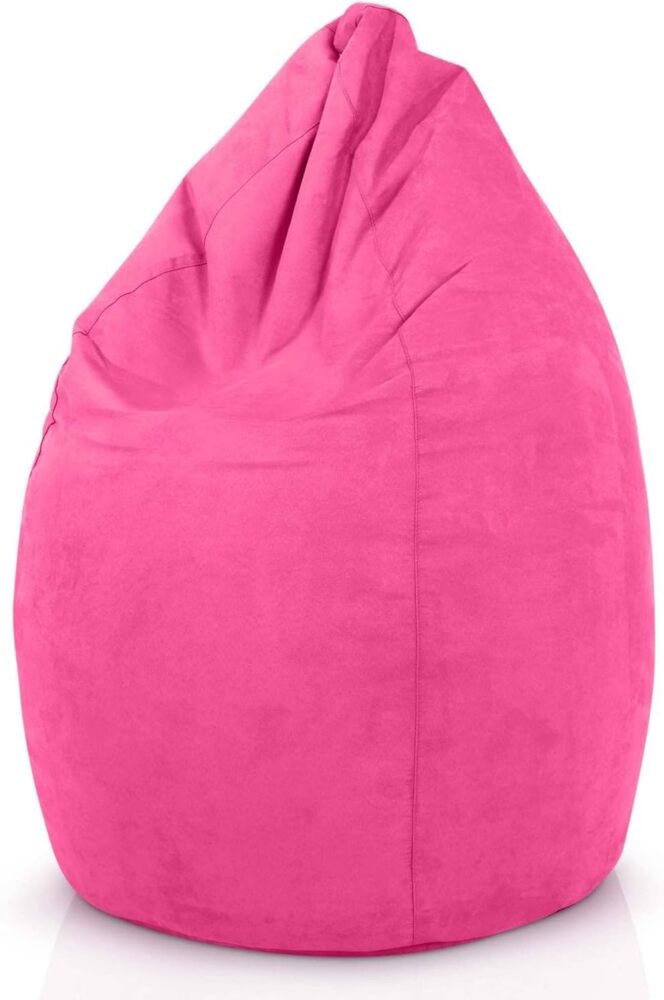 Green Bean© Sitzsack mit Rückenlehne "Drop" 60 x 60 x 90 cm - Indoor Sitzkissen 220L Füllung - Bean Bag Lounge Chair Sitzhocker Pink Bild 1