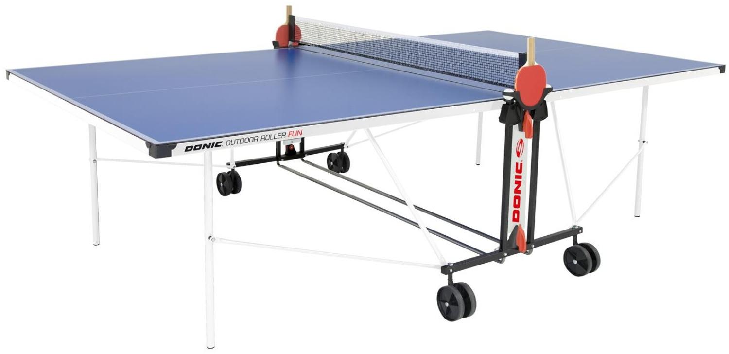 Donic Tischtennisplatte Outdoor Roller Fun in blau, 274 x 152,5 x 76 cm | Tischtennistisch Table Tennis Bild 1