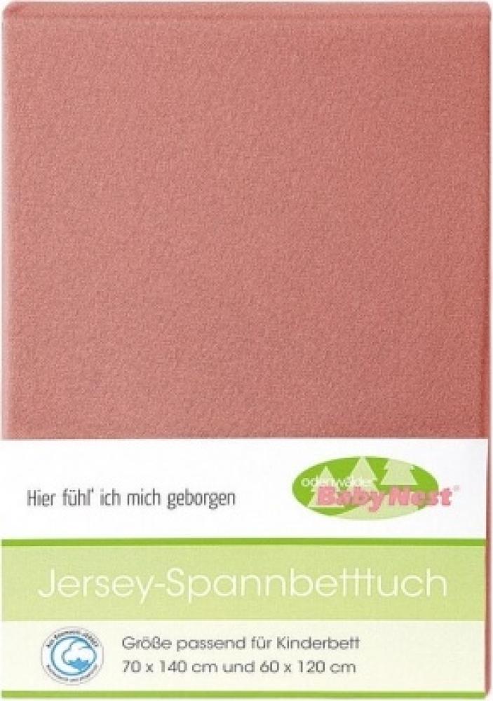 Odenwälder Spannbetttuch Jersey cranberry 70x140 cm Bild 1