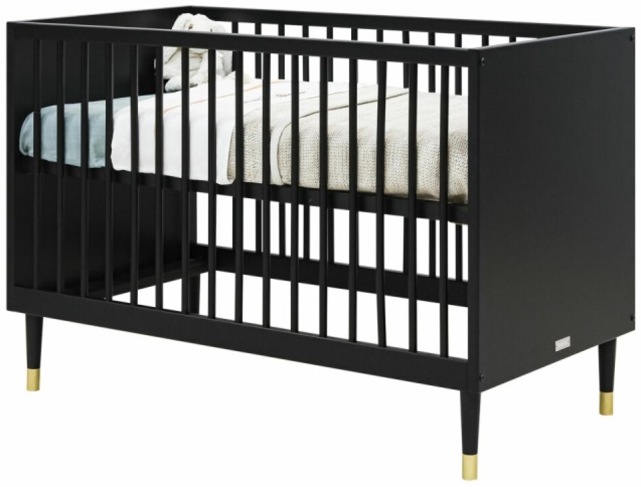 Bopita Babybett - Cloë - Matt Schwarz Schwarz 1 - Material: MDF / Spanplatte - Babypark. de Bild 1