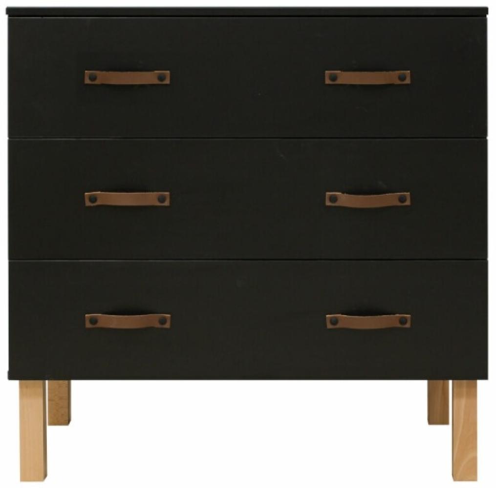 Bopita Floris Kommode Schwarz / Natur Schwarz 1 - Material: MDF - Babypark. de Bild 1