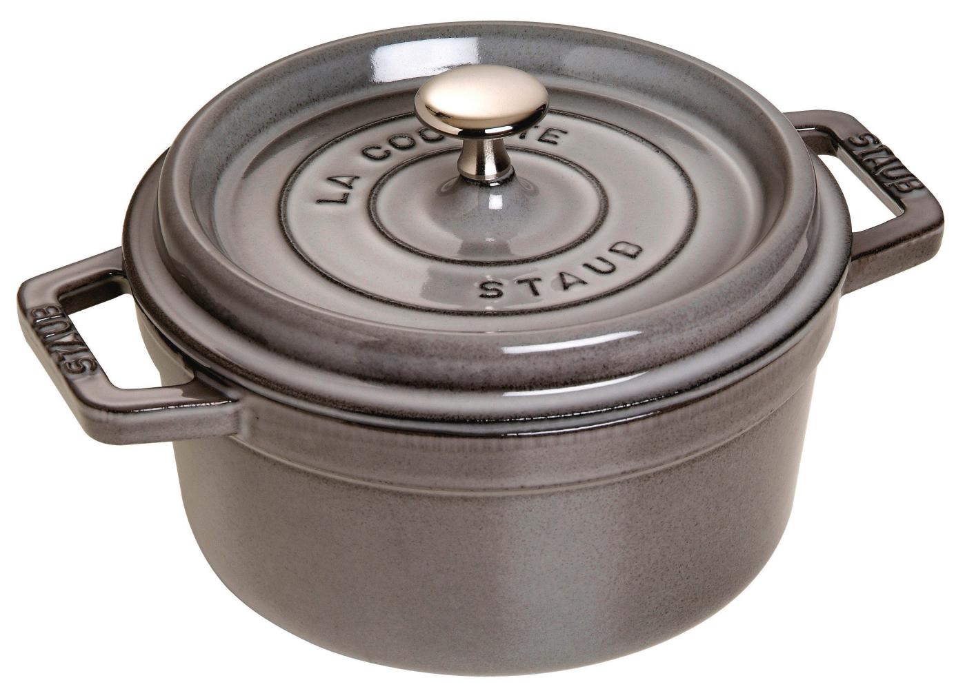 Staub La Cocotte Cocotte 20 cm, rund, Graphit-Grau, Gusseisen Bild 1