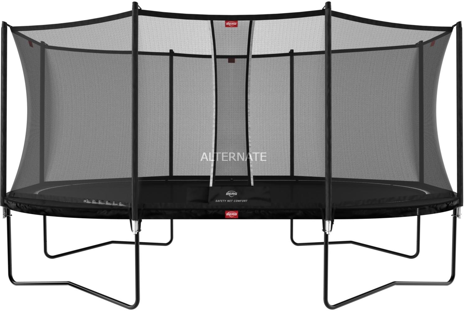 BERG Trampolin oval 520x345 cm grau mit Sicherheitsnetz Comfort Grand Favorit Regular Bild 1