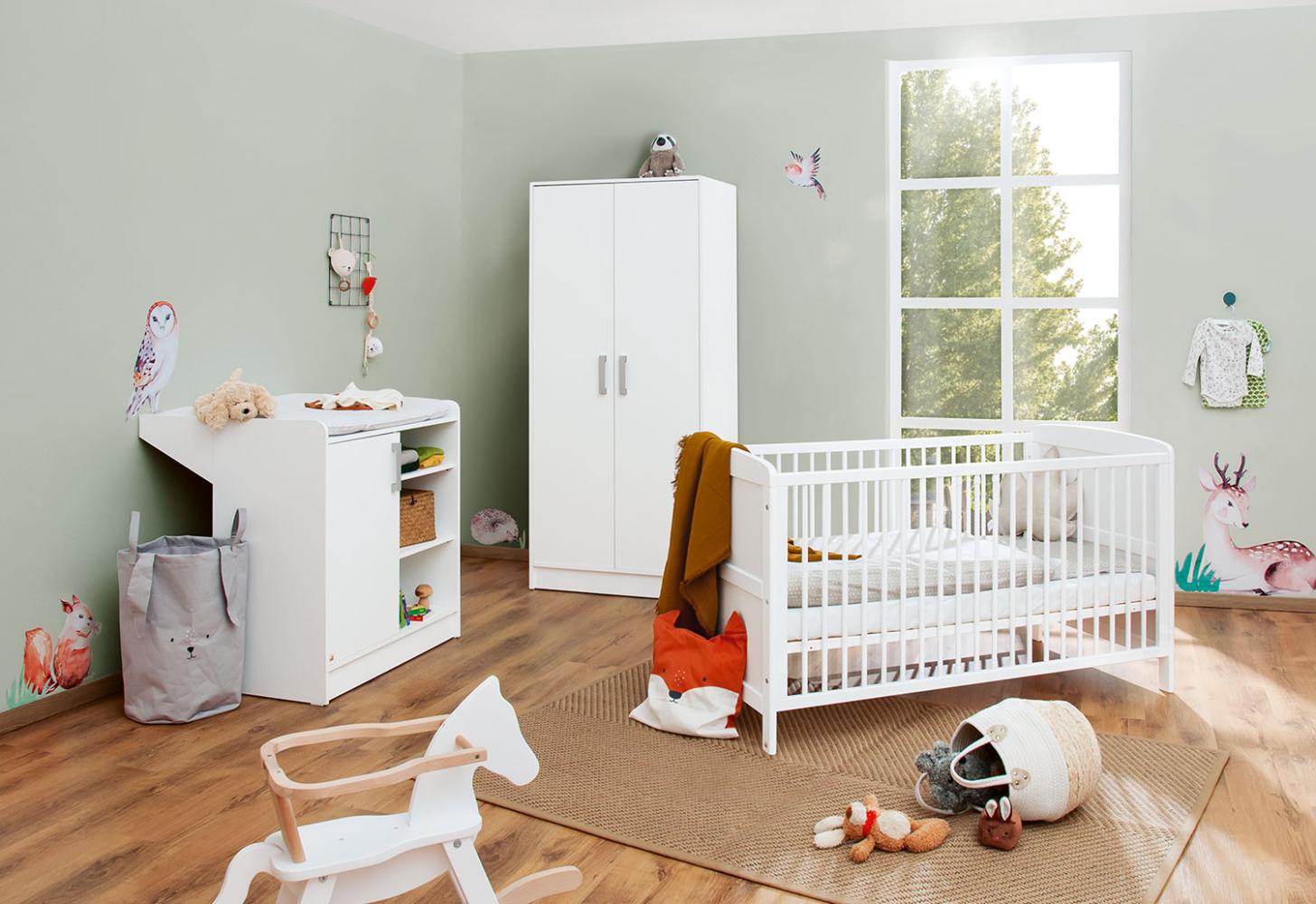 Pinolino 'Viktoria' 3-tlg. Babyzimmer-Set weiß Bild 1