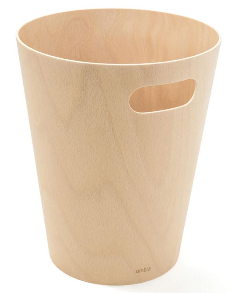 Umbra 'Woodrow' Papierkorb, Holz, 7,5 Liter, Natur Bild 1