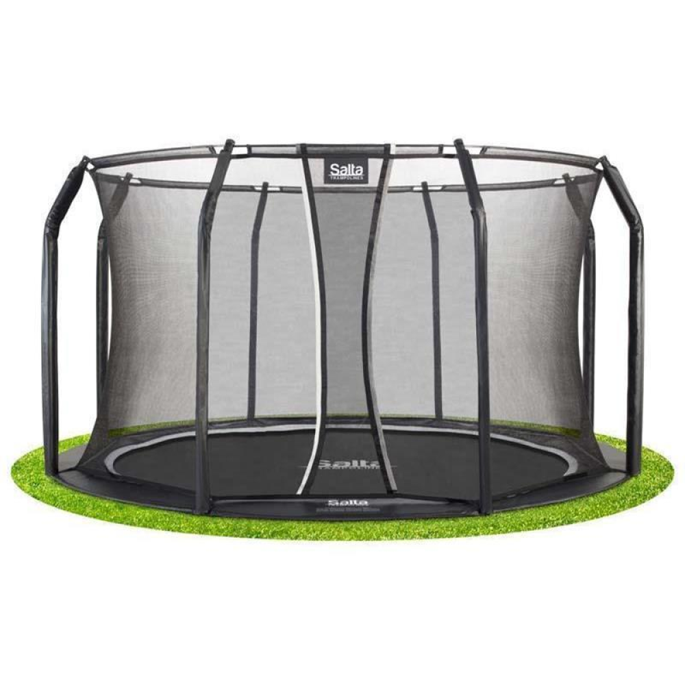 SALTA Bodentrampolin Royal Base Ground Ø 366 cm schwarz + Netz Bild 1