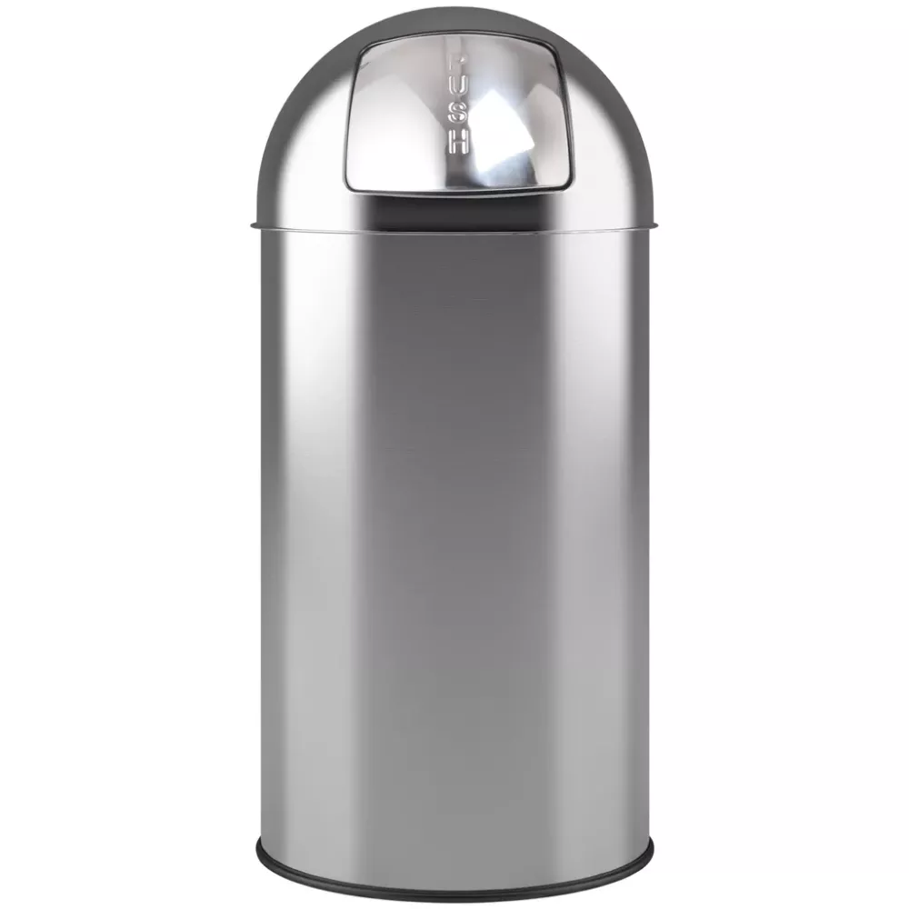 Jago® 'Push' Mülleimer, Edelstahl, 50 Liter, Silber Bild 1