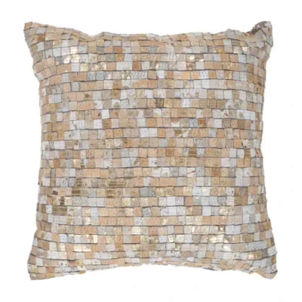 Kayoom Kissen Finish Pillow 100 Beige / Gold 45x45 cm Bild 1