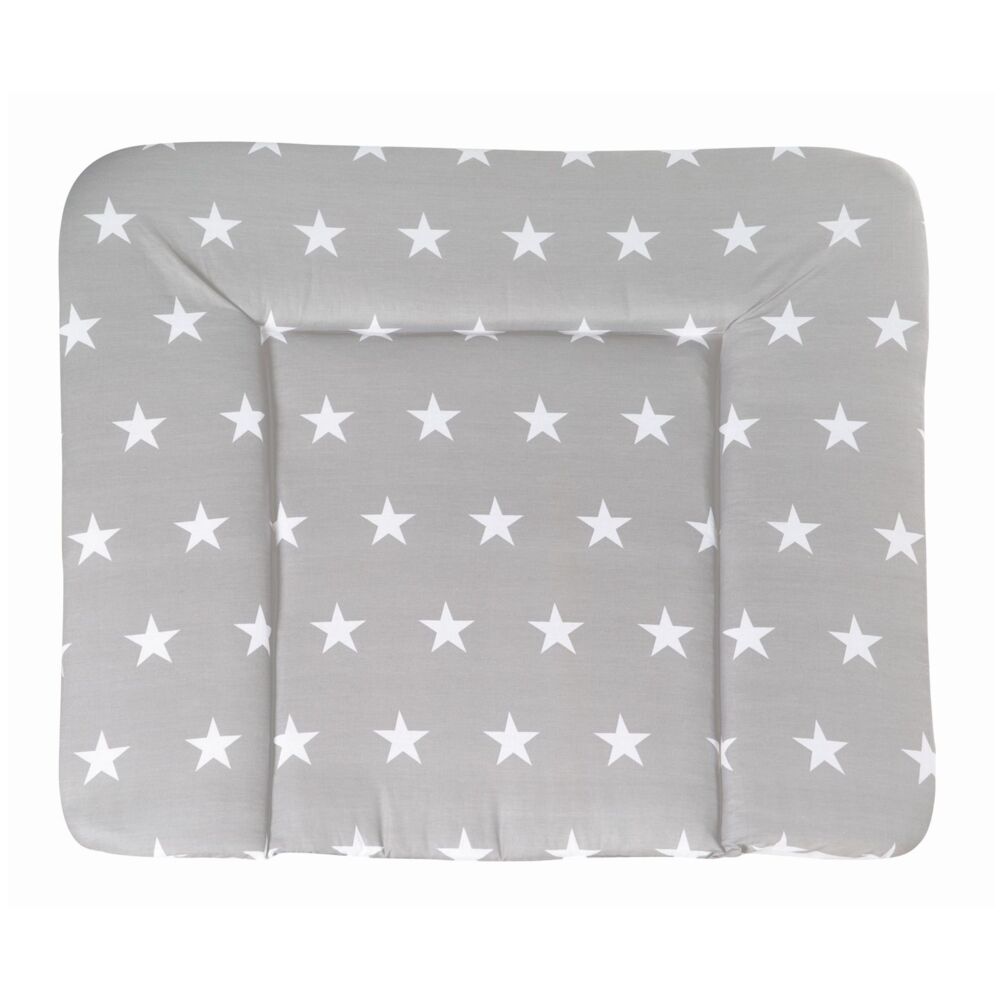 roba Wickelauflage 'Little Stars' - 85 x 75 cm - weiche Wickeltischauflage - Grau / Weiß Bild 1
