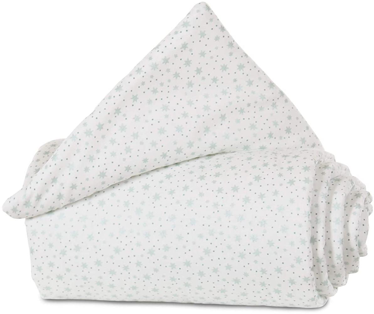 babybay Nestchen Organic Cotton passend für Modell Maxi, Boxspring und Comfort, weiß Glitzersterne m Bild 1