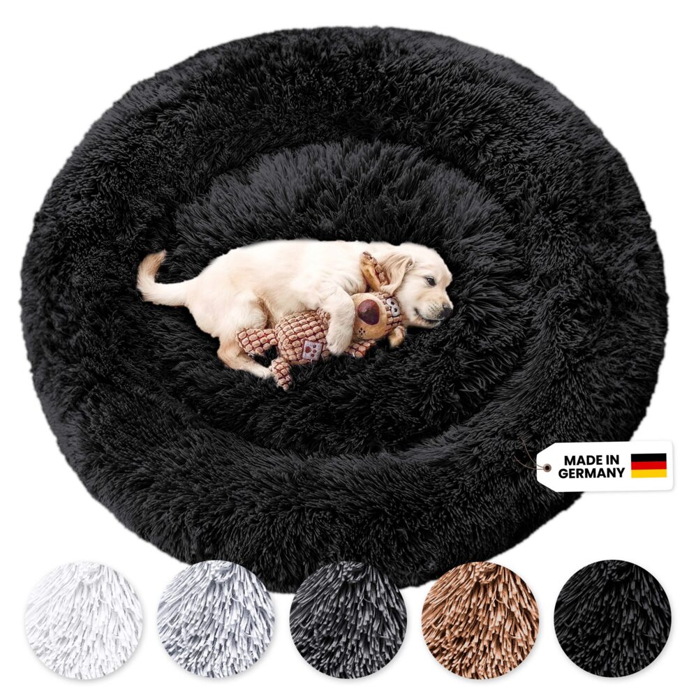 Hundebett Fluffy Plus Schwarz - XXL - 140cm Bild 1