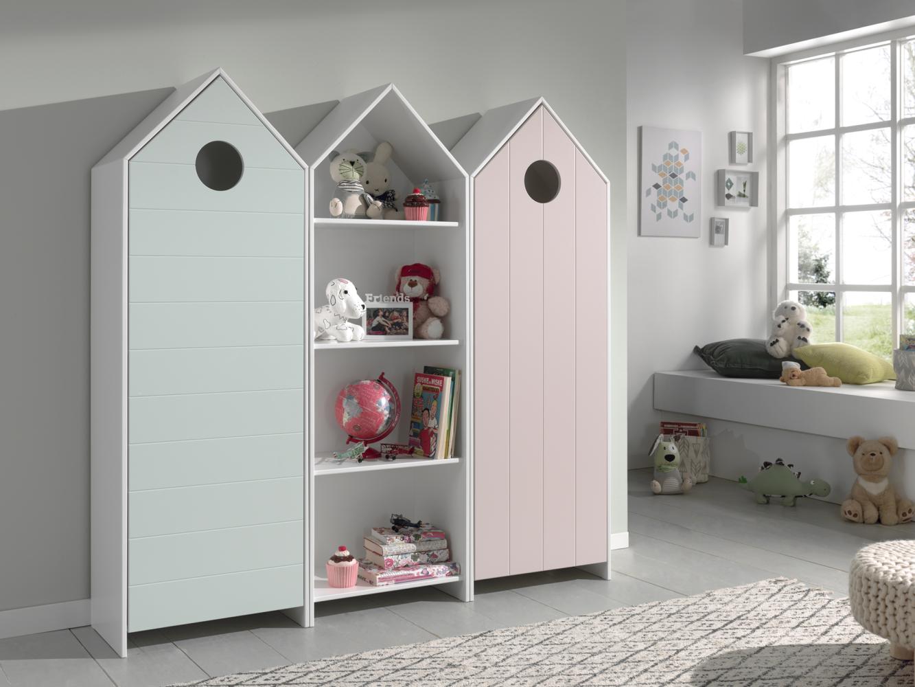 CASAMI Set 3-tlg. best. aus: Schrank 1-trg. mit Front in Pink, Regalschrank, Schrank 1-trg. mit Front in Mint Bild 1