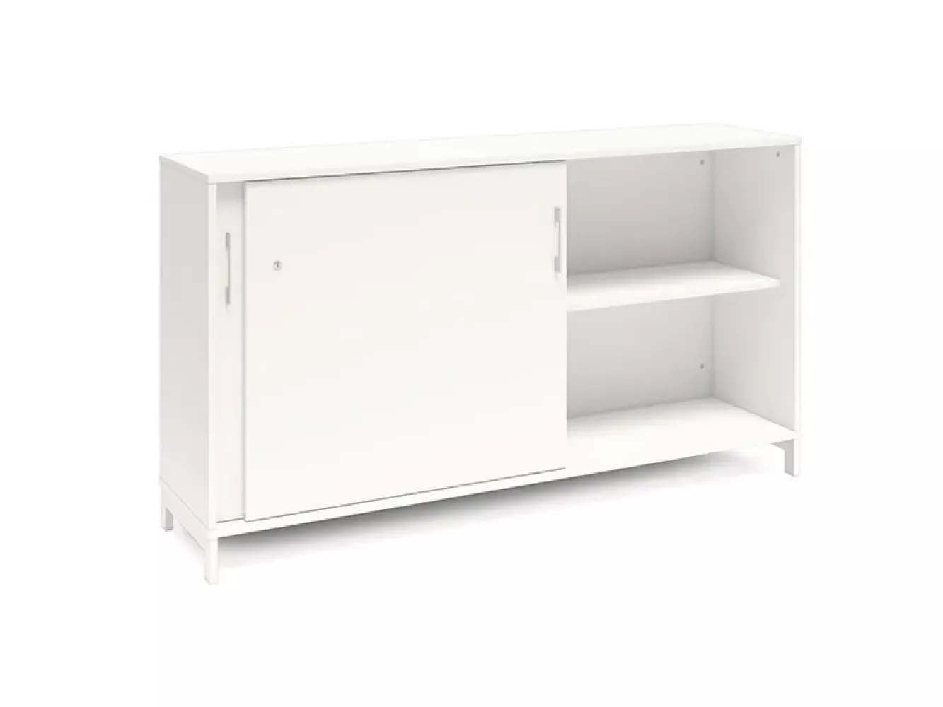 Büroschrank DNA 1600x890 mm Weiß/Weiß Schiebetür 2A4 Bild 1