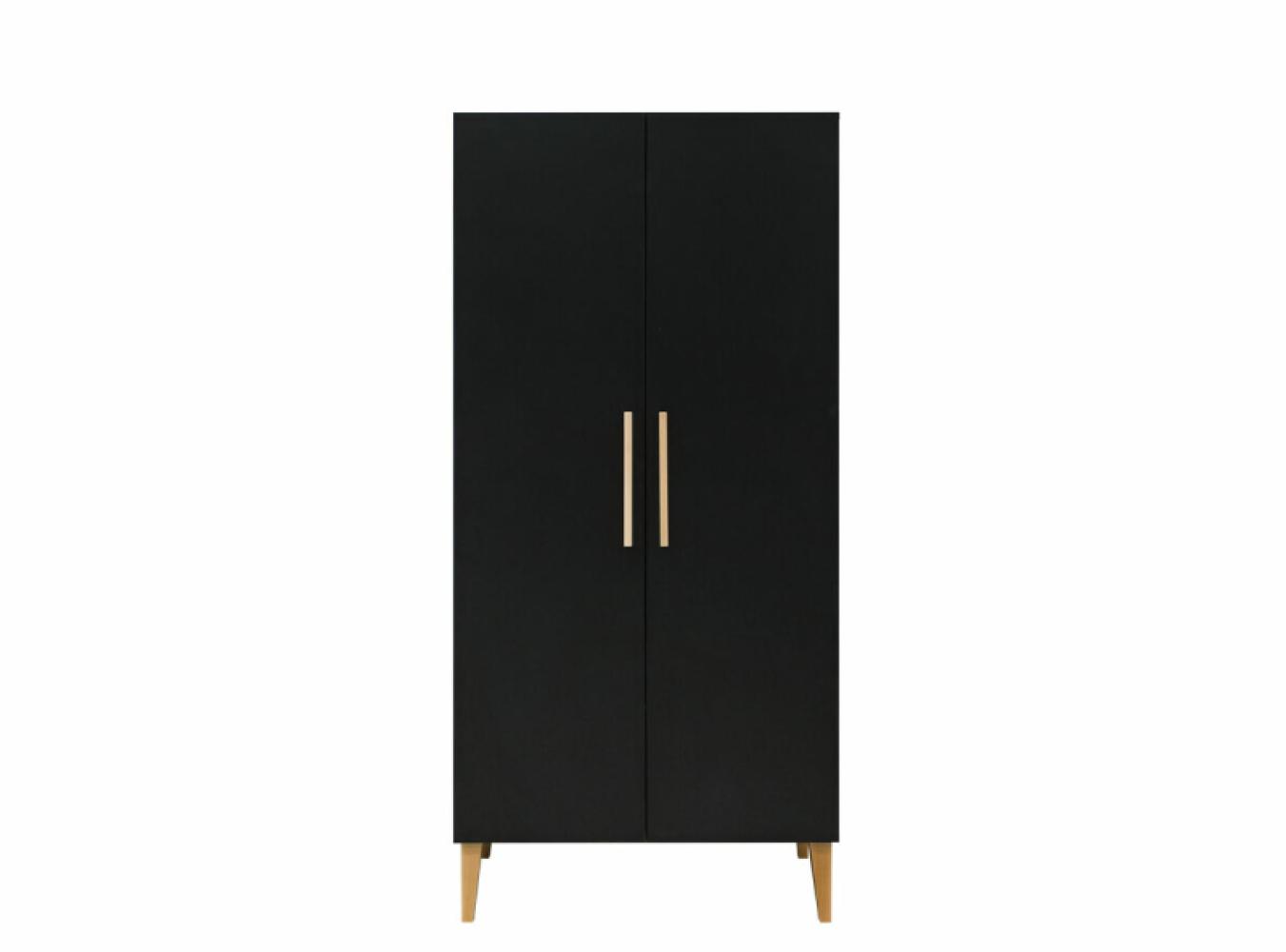 Bopita Lena 2, 50 x 90 x 190 cm, Mattschwarz/Natur Bild 1