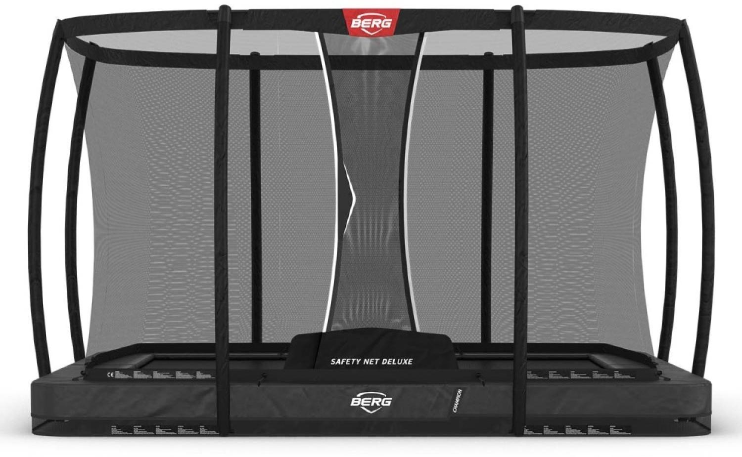 BERG Ultim Champion InGround 330x220 Grey / grau + Safety Net Deluxe Bild 1