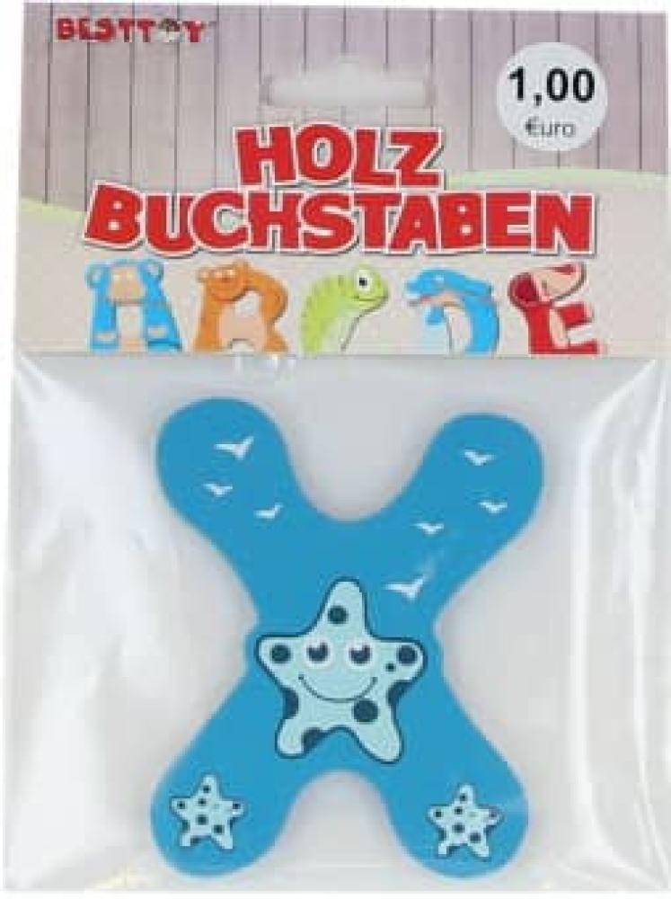 Besttoy Holzbuchstabe 'X' blau Bild 1