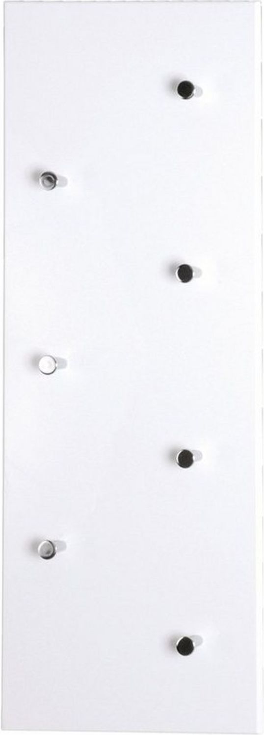 HAKU Möbel 42390 Wandgarderobe 80 x 5,5 x 30 cm, weiß/Chrom/Nickel Bild 1