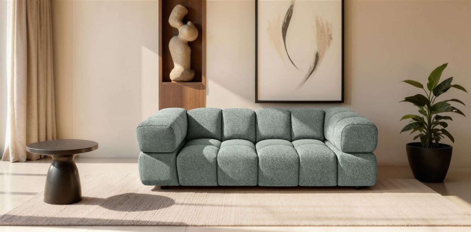 Sofa Designersofa BLANCHE 3-Sitzer in Stoff Puente Mintgrün Bild 1