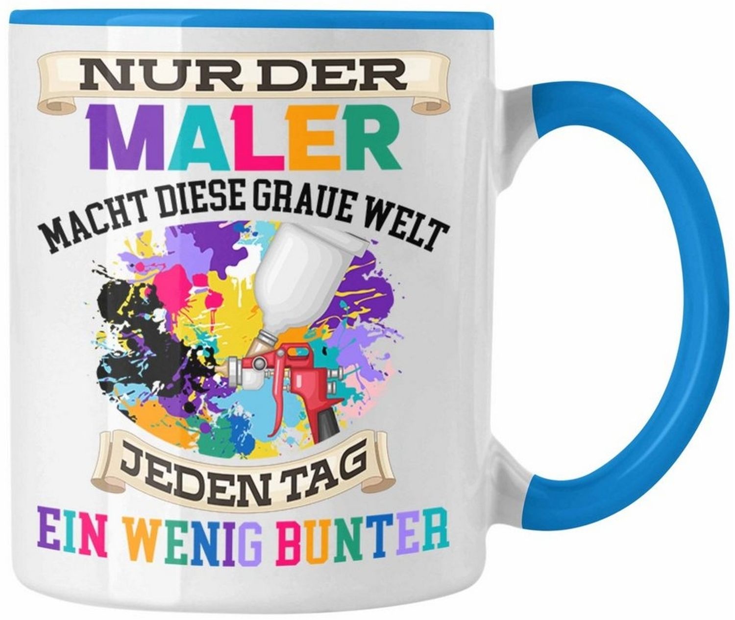 Trendation Tasse Maler Job Tasse Geschenk Männer Evolution Lustig Anstreicher Malermeis Bild 1