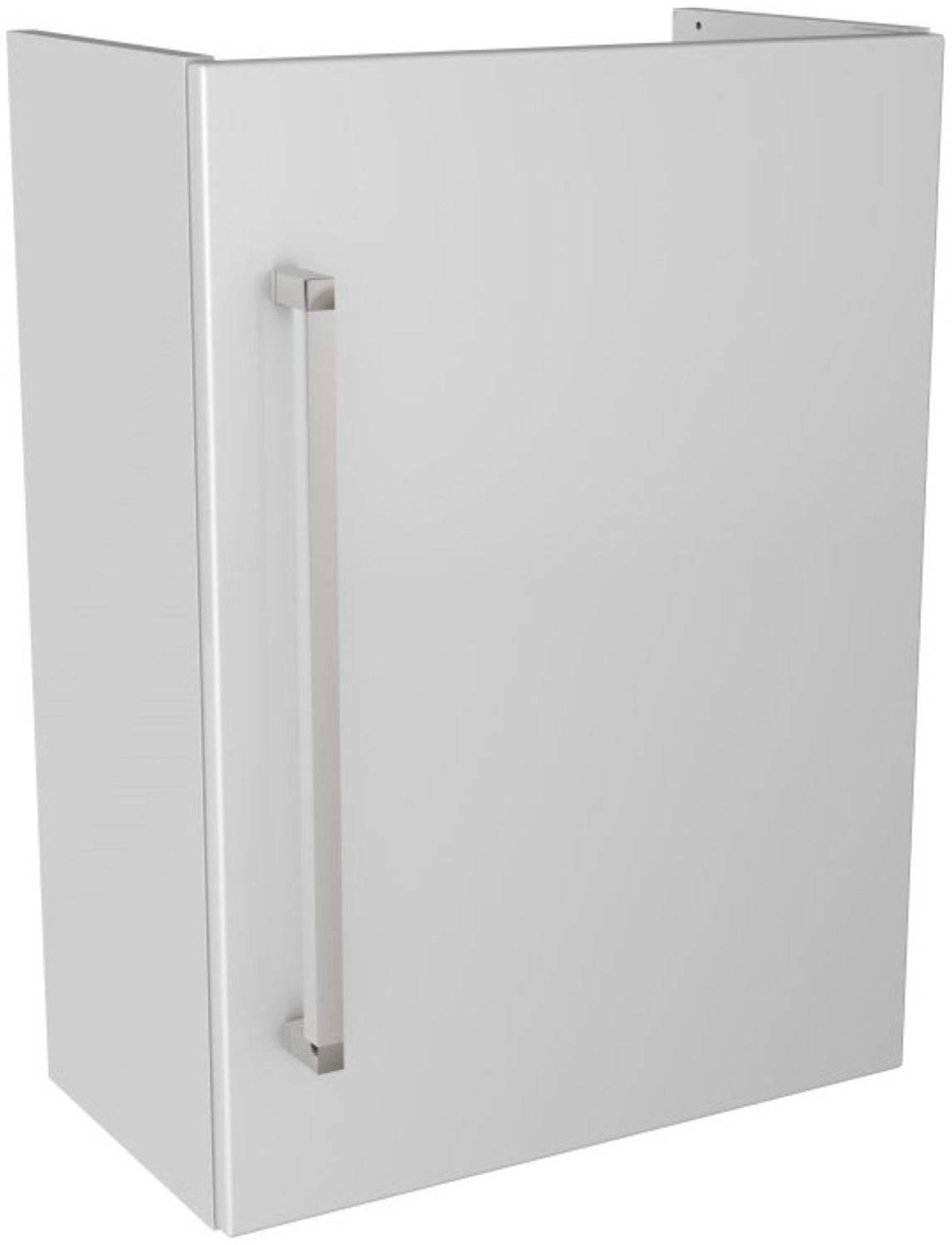 LANZET K3 Waschbeckenunterschrank Gäste WC 44 cm breit, Weiß, Türanschlag rechts Bild 1