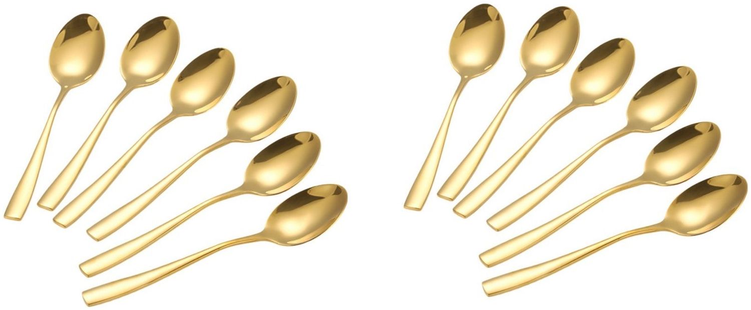 12er Set Suppenlöffel Löffel L 21cm CF1008 Gold Bild 1
