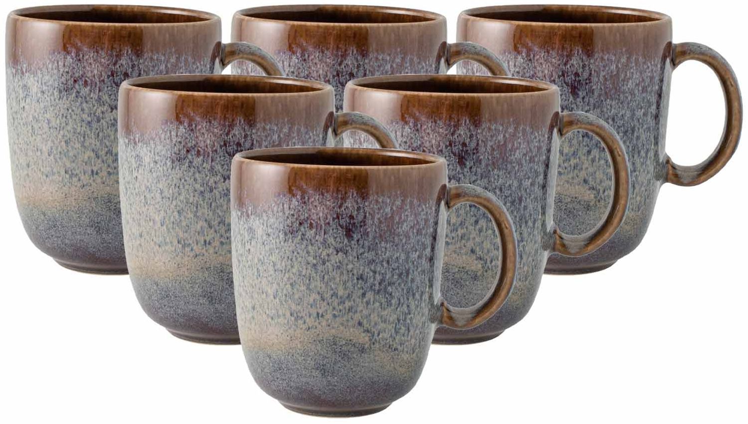 like. by Villeroy & Boch Lave beige Becher mit Henkel 400 ml 6er Set Bild 1