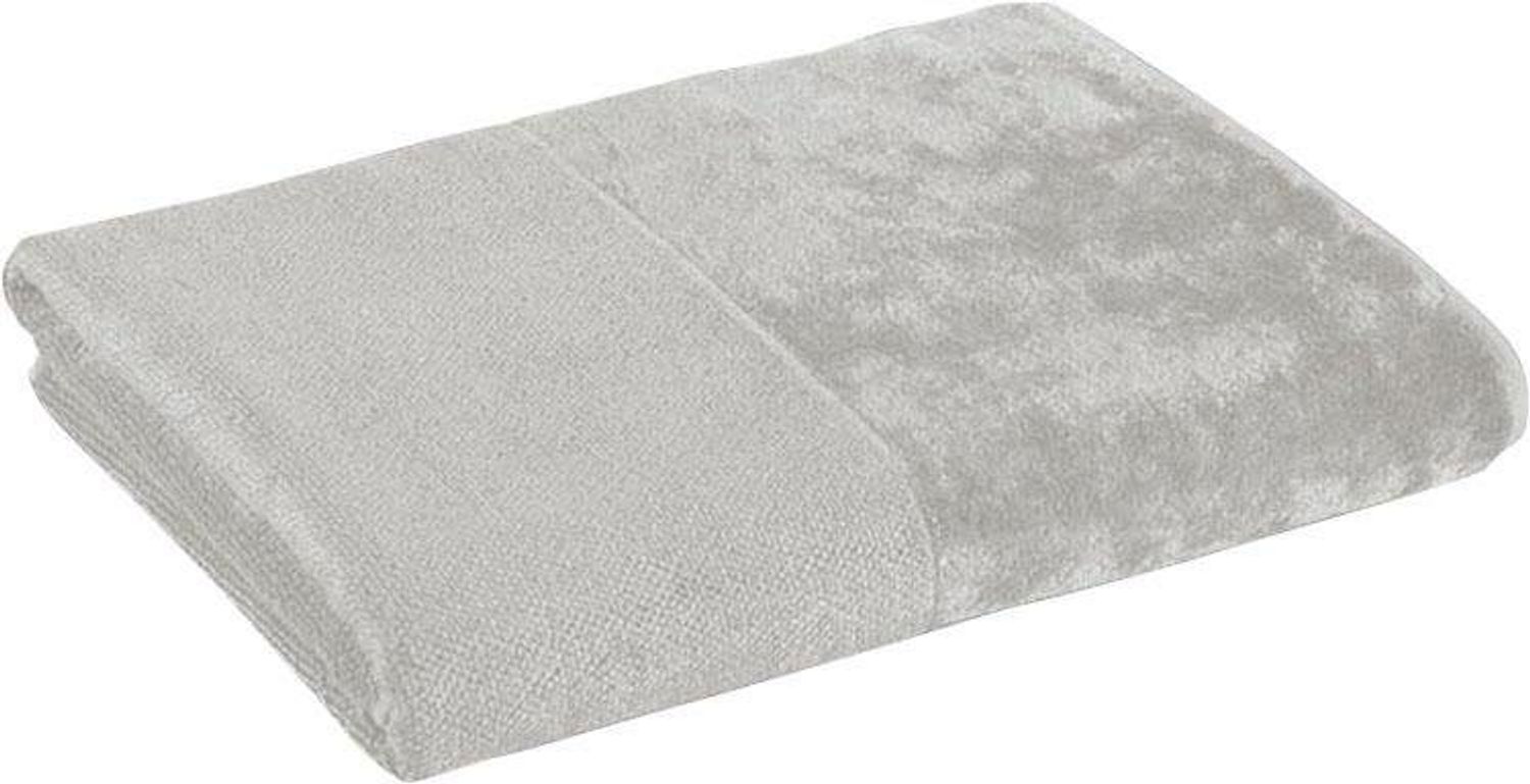 möve Handtuch Bamboo Luxe mit Veloursbordüre Silber 50x100 Bild 1