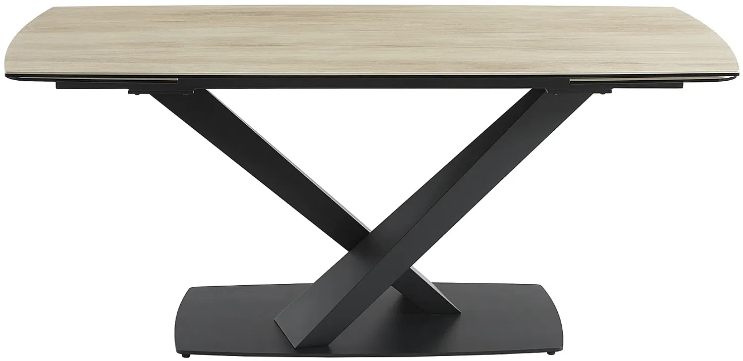 Vente-unique - MALATA Esstisch KeramikGlas BeigeWeiß - B 90 cm x H 76 cm x L 220 cm260 cm180 cm Bild 1