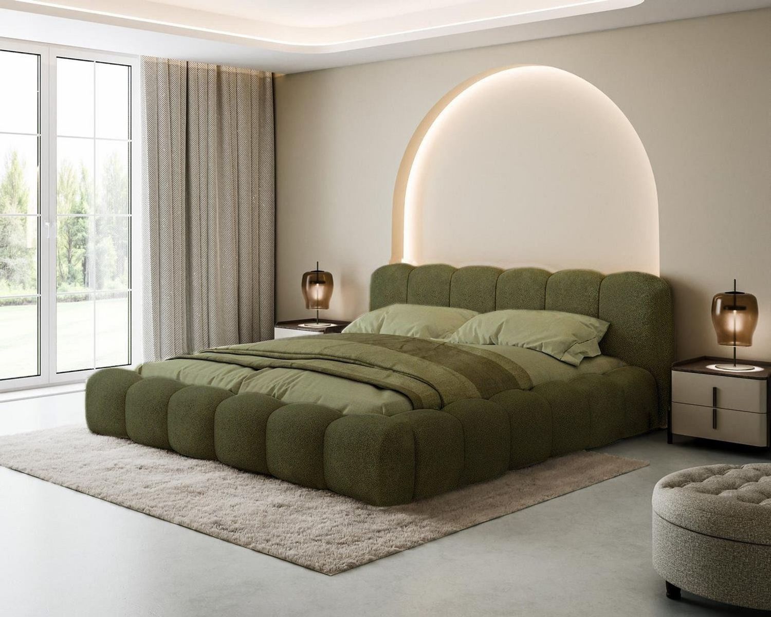 Compleo Polsterbett Designerbett, Wolkenbett, TOPSELLER, Modern Schlafzimmer, Made in EU, Wolkenbett modern Bild 1