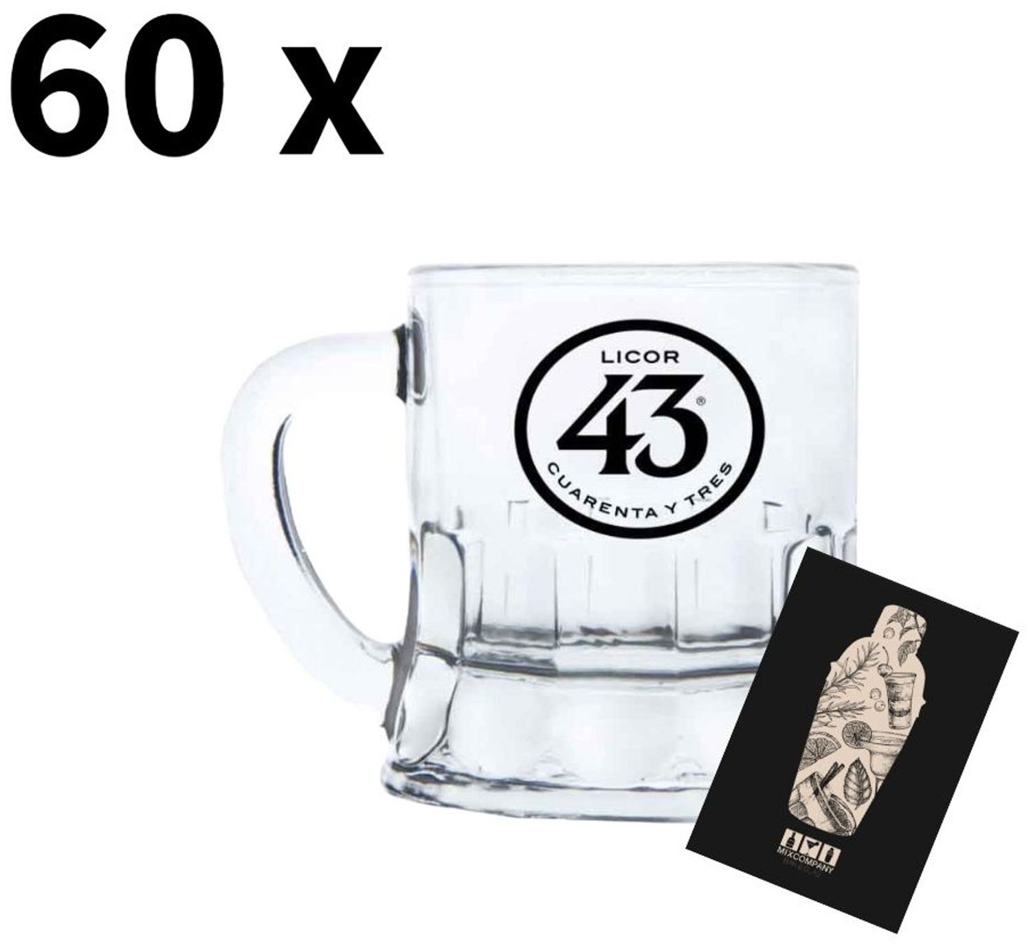 Licor 43 Minibeer Glas 60er-Set Shotglas - XL Angebot 60 x Pinnchen Bild 1