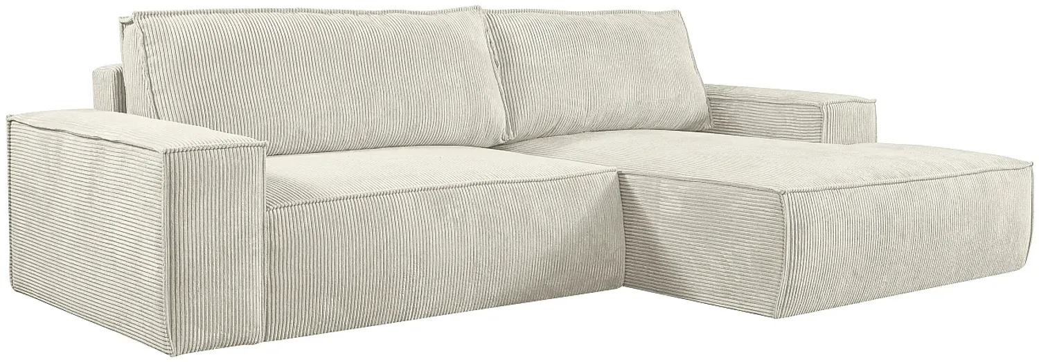 Vente-unique - AMELIA Sofa SamtStoff Orange - B 167 cm x H 85 cm x L 267 cm Bild 1