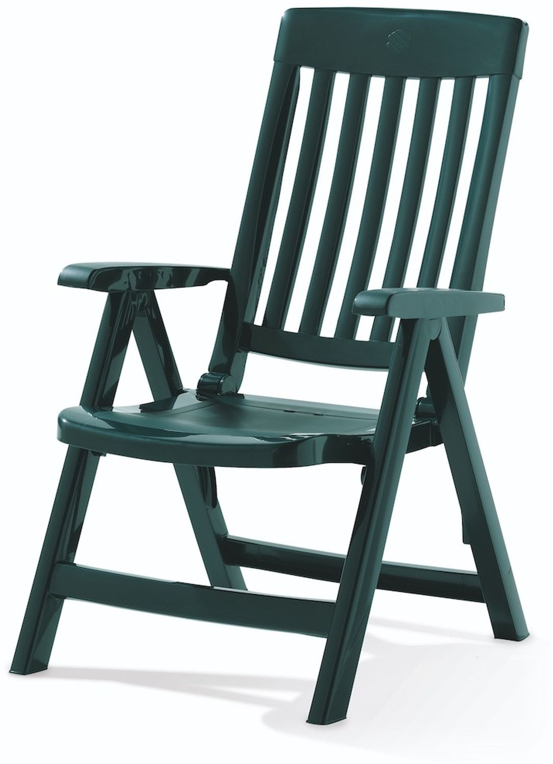 Sieger Palma Klappsessel 4 fach verstellbar, Vollkunststoff Smaragdgrün 62 x 105 x 67 cm Bild 1